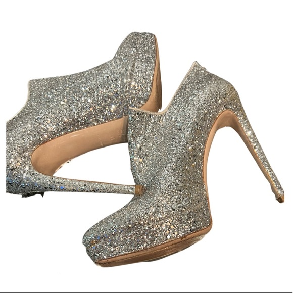 Miu Miu metallic silver Glitter Boots - Picture 2 of 7